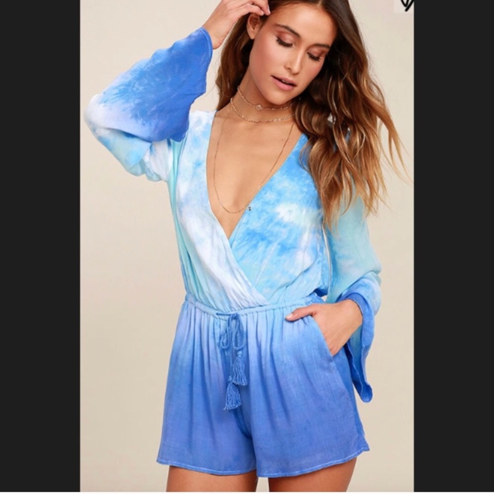 Lulus Tie Dye Romper sz Large